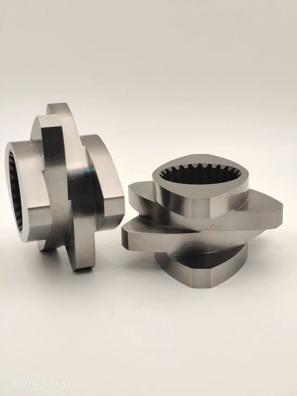 Resistente à corrosão Elementos de extrusão de parafuso duplo 12 mm 600 rpm Bloco de malha resistente ao desgaste