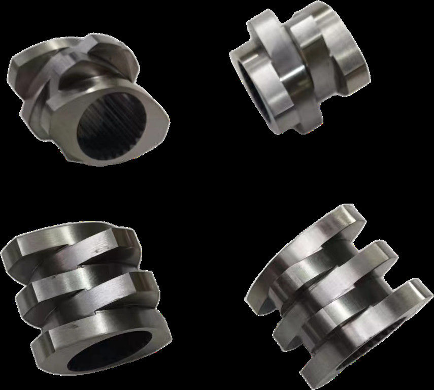 Zona de fusão Partes de extrusão de parafusos duplos 30° 45° 60° 90° Ângulo Parafusos 71mm OD