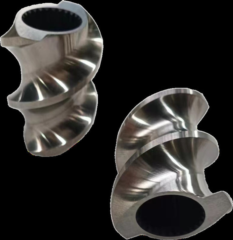 Zona de fusão Partes de extrusão de parafusos duplos 30° 45° 60° 90° Ângulo Parafusos 71mm OD