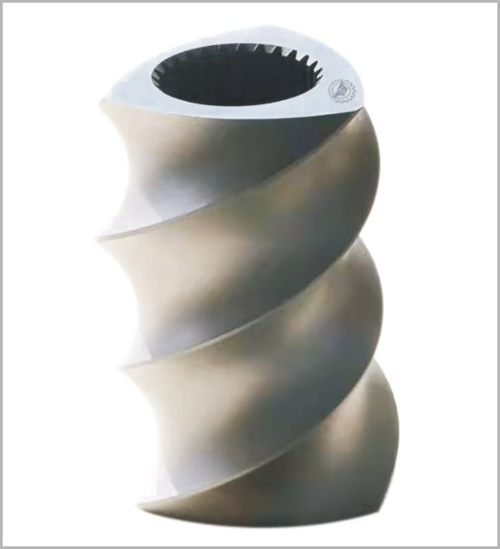 Máquina de extrusão de bichos de três voltas parafusos de cor metálica Uniformidade de corte alta elemento de parafuso de extrusão