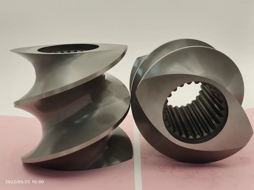 0.05mm Toleranças CTE95 Peças de parafuso para máquina de extrusão de parafuso duplo em material personalizado