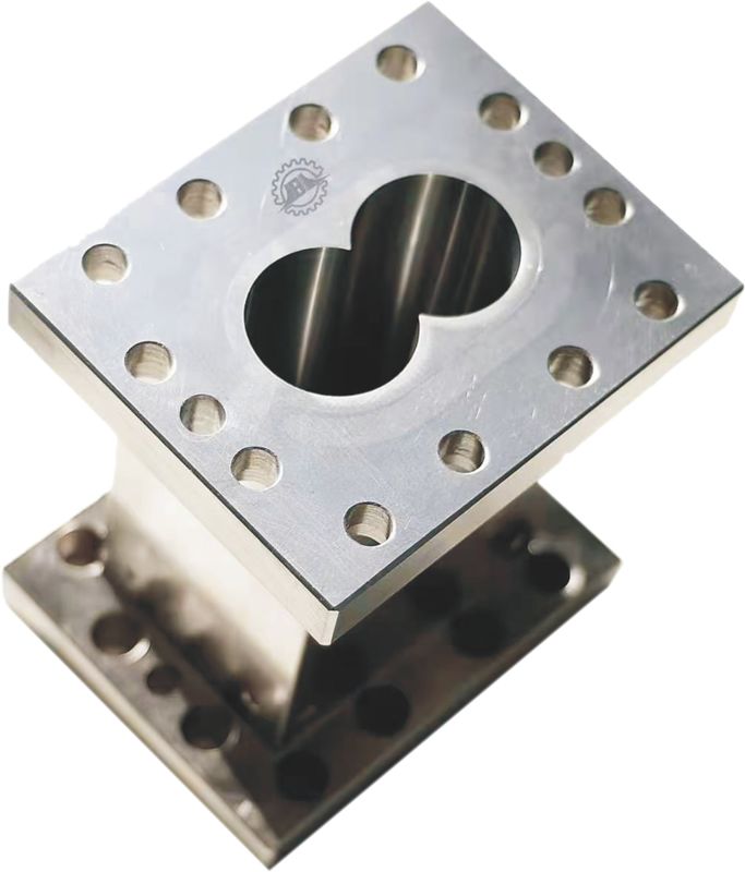 38CrMoAla Barril de extrusora de parafusos duplos para extrusão de plástico Espelho de acabamento Peças de extrusora de plástico