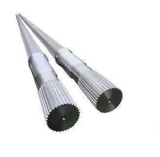 Máquina de extrusão de parafusos duplos elementos de parafusos giratórios vibrantes para extrusores de WPC de material personalizado