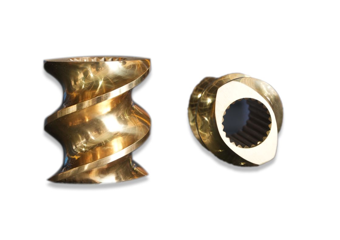 Elemento de parafuso e canhões de material personalizado com diâmetro central de 35/52/65/75/85/95mm para peças de máquinas extrusoras tipo CTE