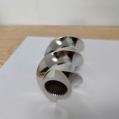 Elemento de parafuso de mistura e elemento de parafuso de transporte para máquina de extrusão de parafuso duplo