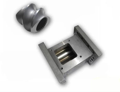 Parafusos e barris de montagem de cor metálica de 75 mm para extrusoras de alimentos para peixes Partes sobressalentes com material Cr12MOV