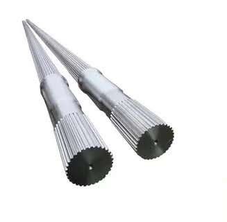 Comprimento personalizável Involute Spline Interior Twin Screw Extruder Shaft para extrusão