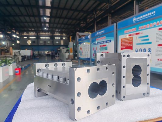 Zse75maxx Máquina de pelletização de compostos plásticos Extrusora de parafuso duplo Barril de elemento de parafuso