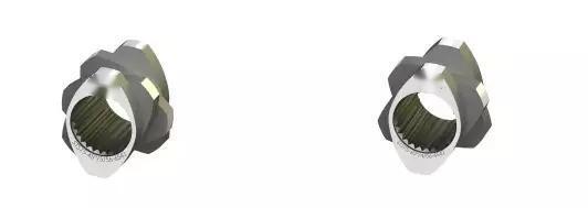 STS70 Partes de extrusoras de parafusos duplos Parafusos e barris para máquinas de plástico